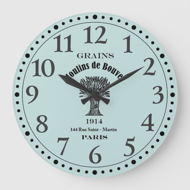 Horloge vintage du café de cuisine française (Recto)
