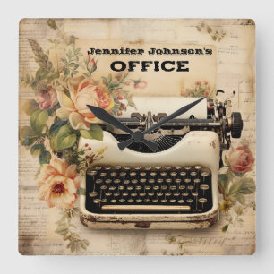 Horloge Vintage Florale