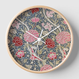 Horloge Vintage motif floral, William Morris
