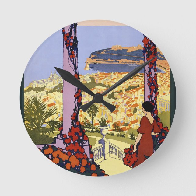 Horloge vintage Mur Acrylique Monte Carlo Monaco (Recto)