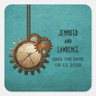 Horloge Vintage turquoise Enregistrer les stickers