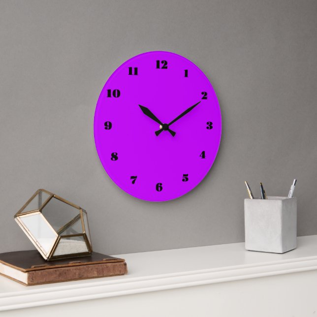 Horloge Violet Pourpre Police de caractères et num (Bureau)