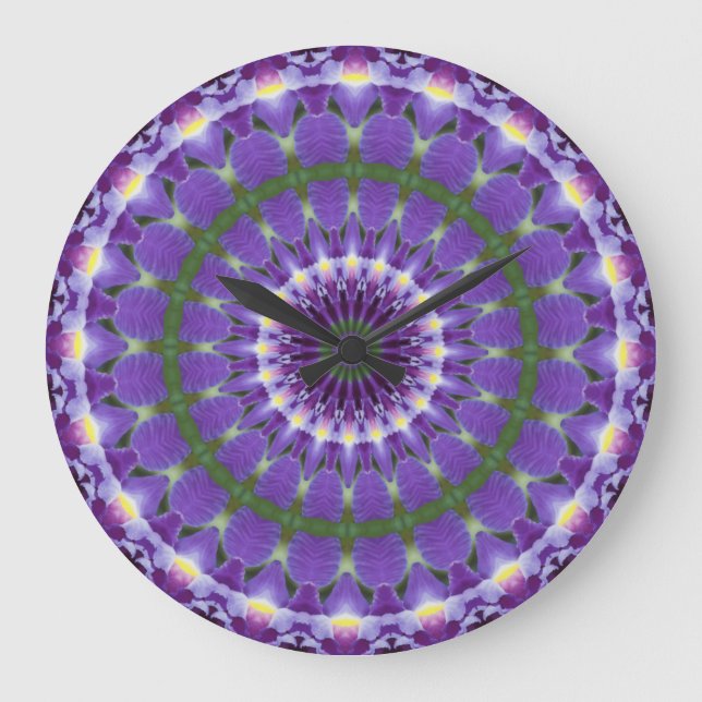 Horloge violette Iris Kaleidoscope (Recto)