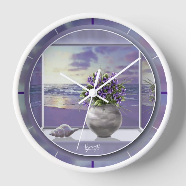 Horloge violettes dans un bocal de lune (Recto)
