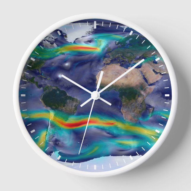 Horloge Visualisation Des Vents Mondiaux. (Recto)