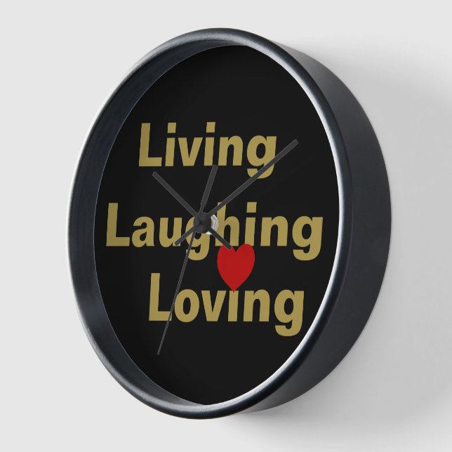 Horloge Vivre, rire, aimer (Angle)