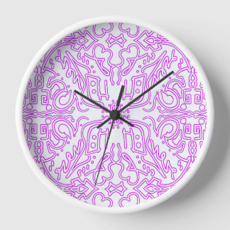 Horloge Wall Clock with Soft Pink Dream Mandala pattern