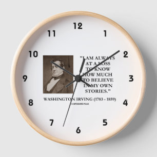 Horloge Washington Irving Toujours En Perte Croire Aux His