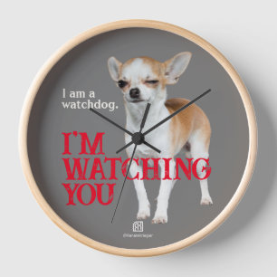 Horloge Watchdog Chihuahua - Personnalisable