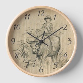 Horloge Water Buffalo Enfant Chinois Ox Année Anniversaire