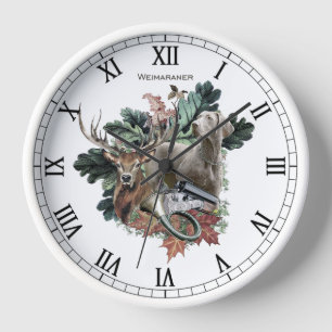 Horloge Weimaraner, "Grey Ghost"