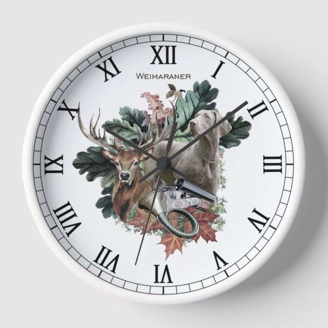 Horloge Weimaraner, "Grey Ghost" (Recto)