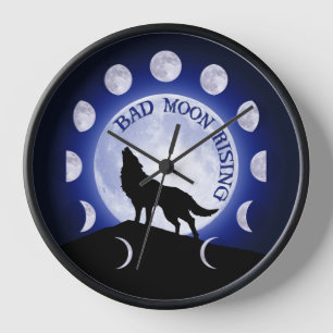 Horloge Werewolf Moon Phase Bad Moon Clock