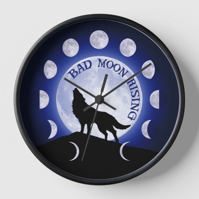 Horloge Werewolf Moon Phase Bad Moon Clock (Recto)