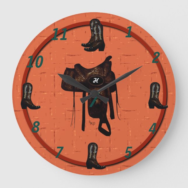 Horloge Western Boots & Saddle 2 (Recto)