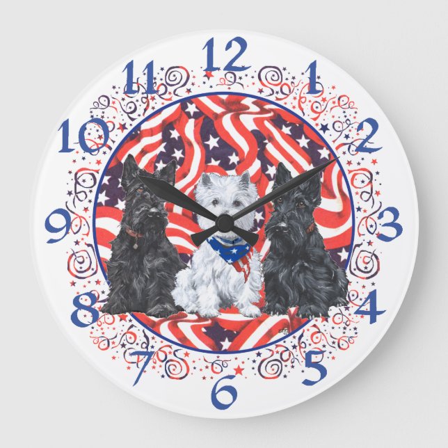 Horloge Westie & Scottie Terrier (Recto)