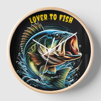 Horloge Whimsical Fishy A Mouthy Design