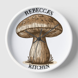 Horloge Whimsical Rustic Cottagecore cadenas de champignon