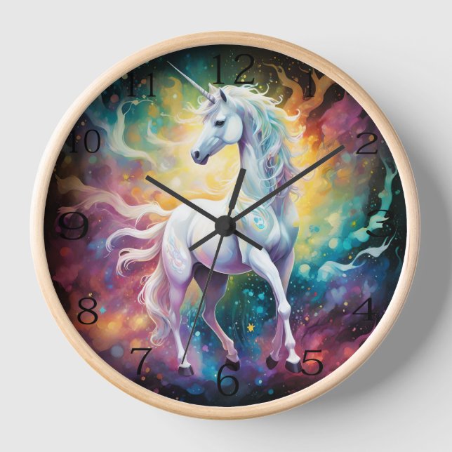 Horloge White Wonder : La licorne blanche spectrale (Recto)