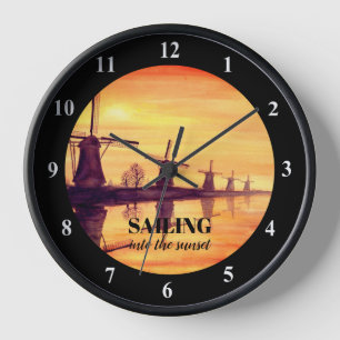 Horloge Windmills Sunset