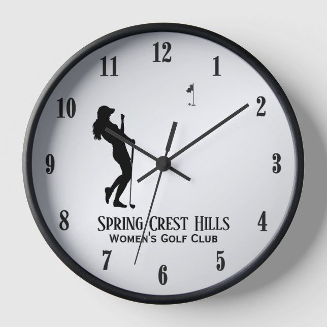 Horloge Women's Golf Two Lines Texte personnel (Recto)