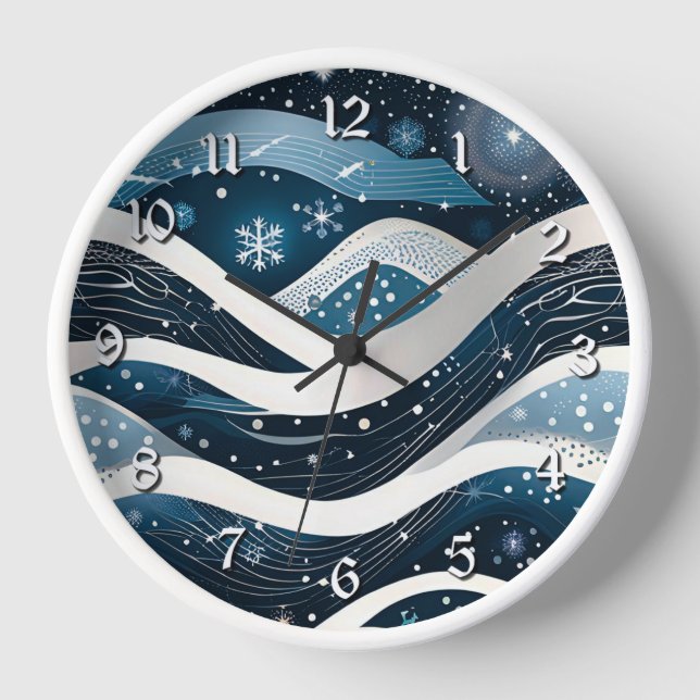 Horloge Wonderland hivernal Abstrait (Recto)