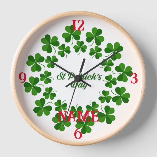 Horloge Wreath de la Saint Patrick Thunder_Cove (Recto)