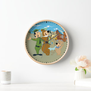 Horloge Yogi Ours et amis Accueil chaleureux