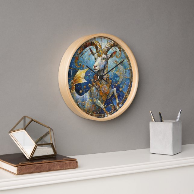 Horloge Zodiaque - Capricorne la Chèvre de mer (Bureau)
