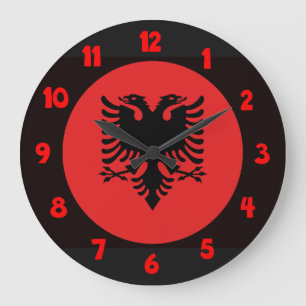 Horloges albanaises de drapeau