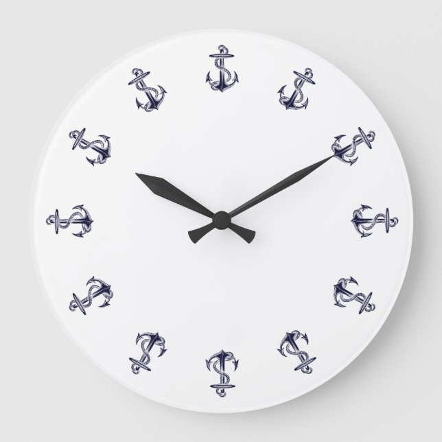 Horloges Ancres Naïques, Fond Blanc (Recto)