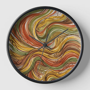 Horloges Artistiques à l'Encre de Teinte Terre de