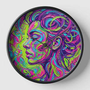 Horloges Artistiques à l'Huile avec Portrait de Vi