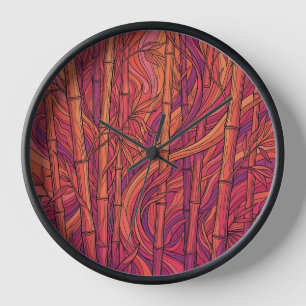 Horloges Artistiques Ligne Orange Coucher de Solei