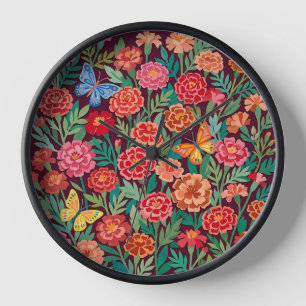 Horloges Artistiques Papillons Souci Abstraits