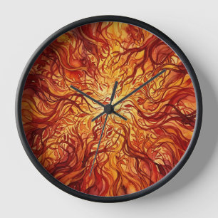 Horloges d'art à toile de fond de forêt abstraite