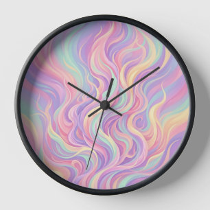 Horloges d'art de danse de feu de flamme abstraite