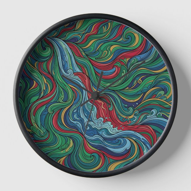 Horloges d'art en cascade de chute d'eau abstraite (Recto)