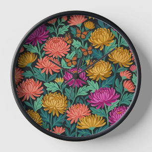 Horloges d'art en gouache abstraite pour jardin de