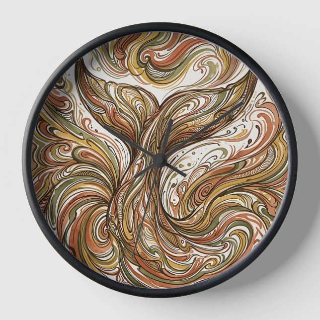 Horloges d'art moderne en encre de Terre Queue de  (Recto)