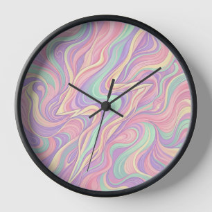 Horloges d'art moderne pastel Éclair abstrait