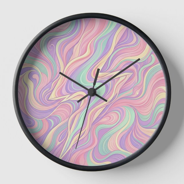 Horloges d'art moderne pastel Éclair abstrait (Recto)