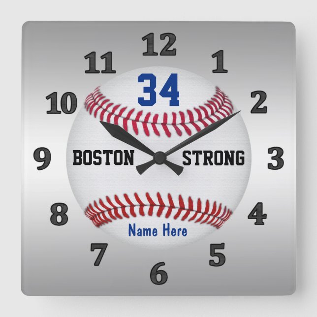 Horloges de baseball personnalisées, Jersey NUMBER (Recto)