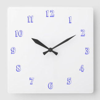 Horloges de cuisine blanches et bleues > Simples