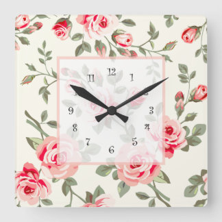 Horloges de Décor Motif rose
