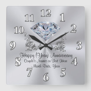 Horloges de l'anniversaire de diamant avec votre T