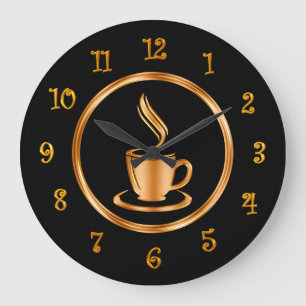 Horloges de temps de café au design élégant et ton