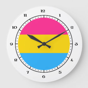 Horloges drapeau de pansexualité