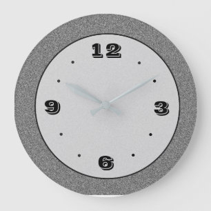 Horloges effet pierre grise avec noir > Horloges s