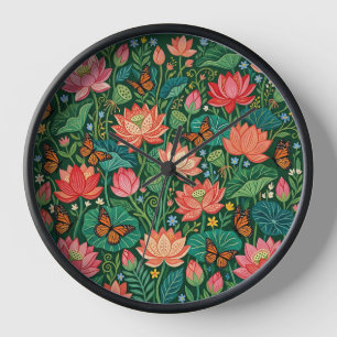 Horloges en forme de papillons de lotus colorés ab